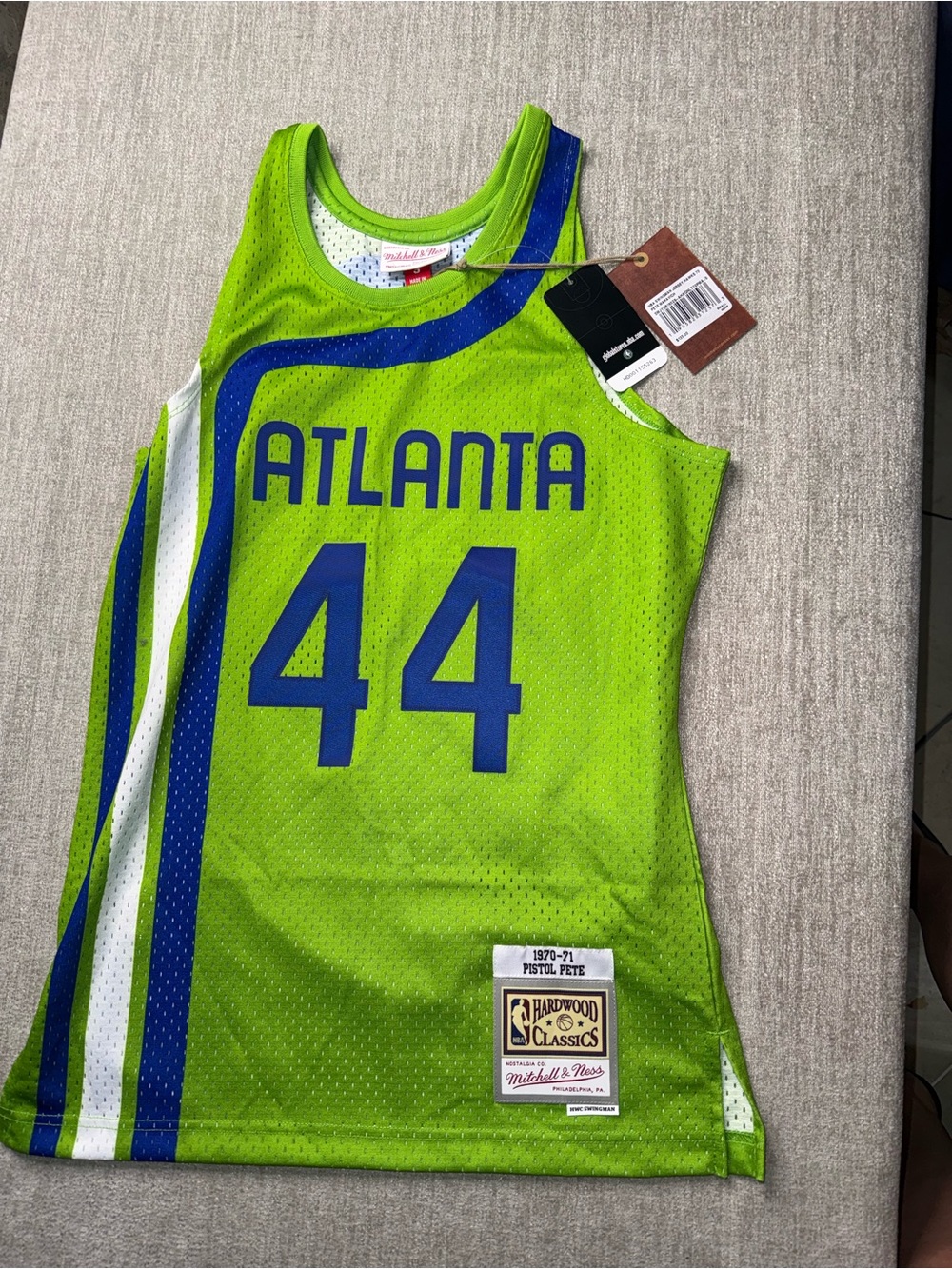 Mitchell & Ness Pete Maravich Atlanta Hawks #44 Swingman Jersey S NWT